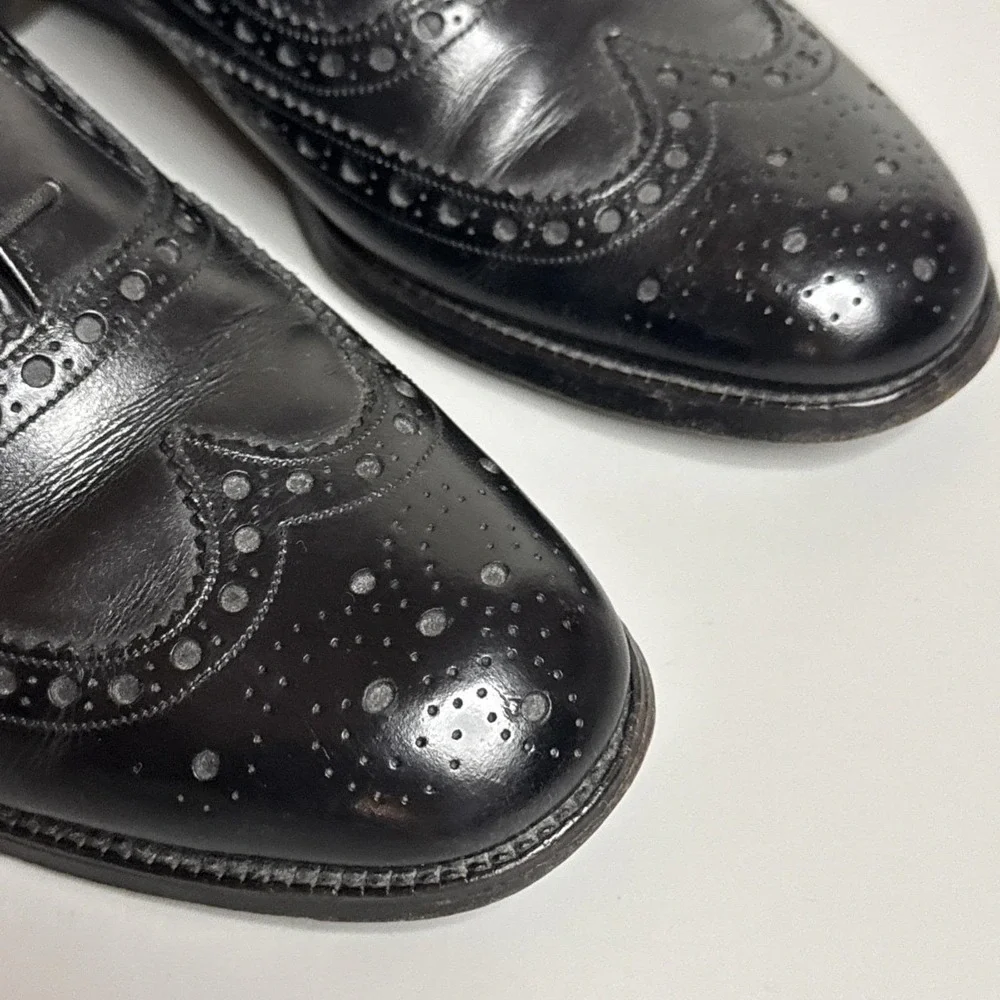 Vintage Lotus Ladbroke Wingtip Oxfords UK 8 EX (US 9) England Northampton Bench